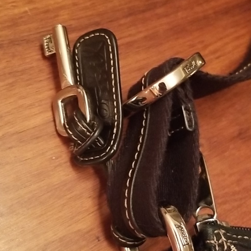 Fossil Fabric And With Leather Trim - image 2